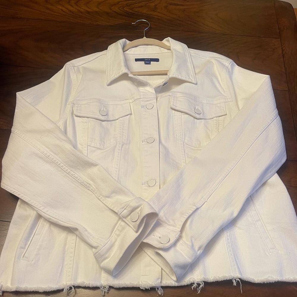 White jean jacket 1x